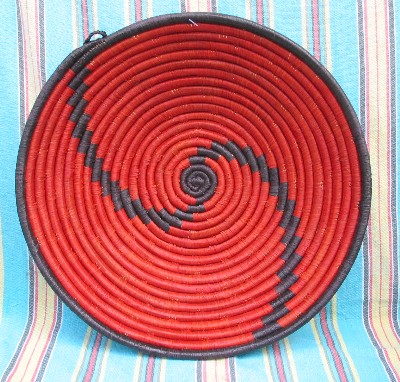 Ugandan Hand Woven Raffia Basket