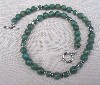 African Jade and Bali Sterling Silver Necklace