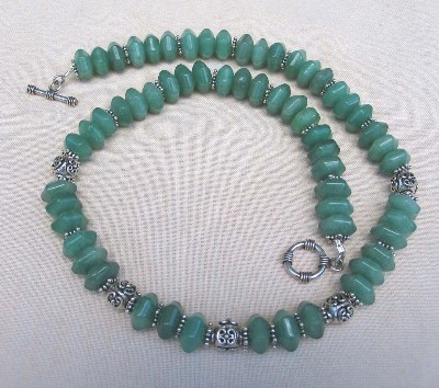 Aventurine and Bali Sterling Silver