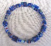 Millefiore Glass Beads on Memory Wire Bracelet