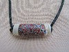 Millefiore African Trade Bead and Ostrich Eggshell Necklace
