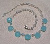 Blue Chalcedony and Swarovski Crystal Necklace