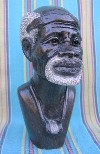 Shona Black Serpentine "Wise Old Man" Sculpture