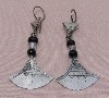 Tuareg Silver Fan Earrings 