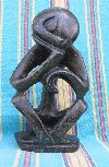Shona Black Serpentine "Thinker" Sculpture