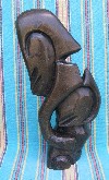 Shona Black Serpentine Sculpture  "Elephant on One Foot"
