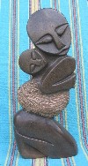 Shona Green Serpentine Carving  "Mother and Child"