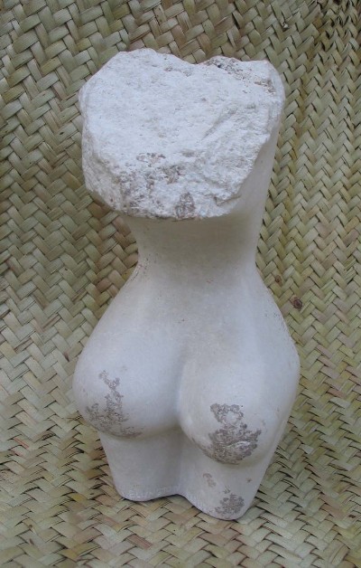 Gallery Shona White Opalstone "Torso" Sculpture
