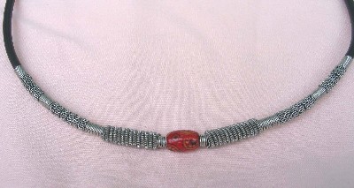 Handmade Malawi Silver Wire Necklace