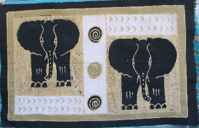 African Hand Painted Sadza Batik Zimbabwe  